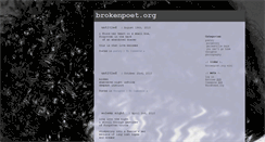 Desktop Screenshot of brokenpoet.org
