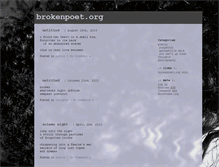 Tablet Screenshot of brokenpoet.org